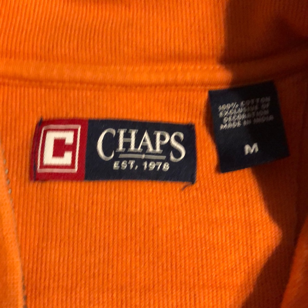 Chaps Orange Pullover - Picture 3 of 4